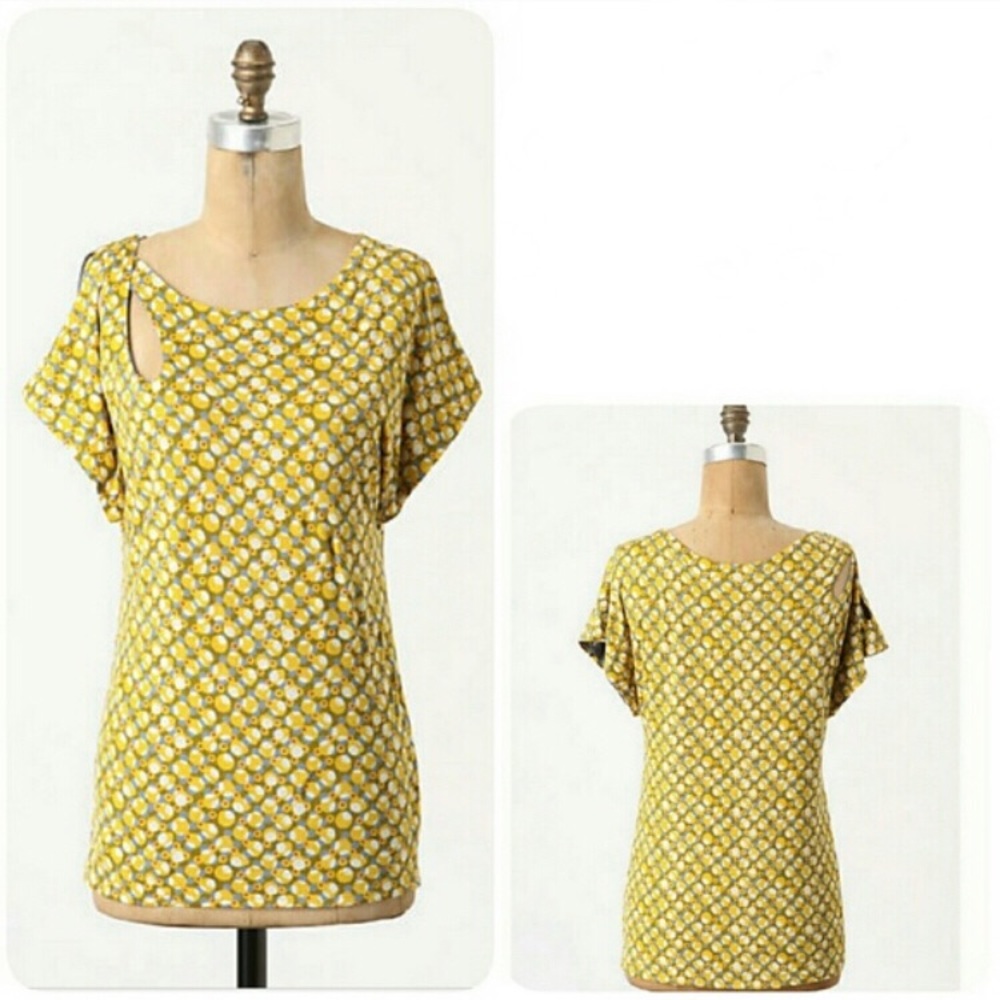 Anthropologie Meadow Rue Yellow Top